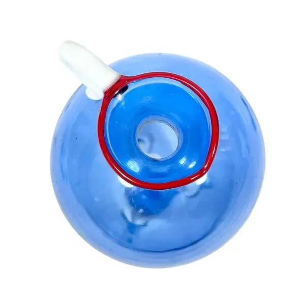 Vintage Bimini Blue Glass Liqueur Decanter Set by Fritz Lampl Blown Art 1920s - Picture 6 of 11